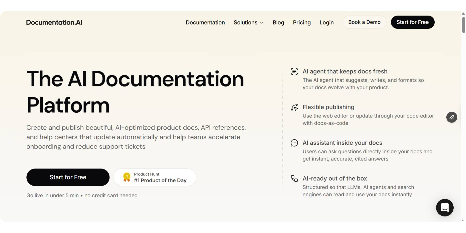 documentation.ai homepage