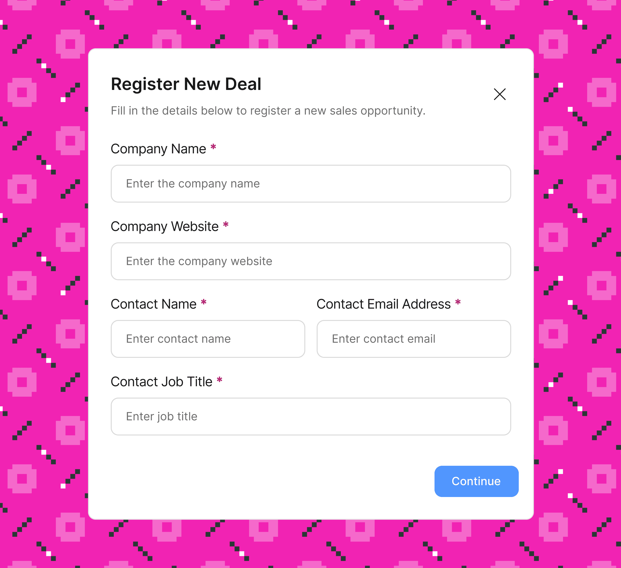 Airstride showing deal registration.