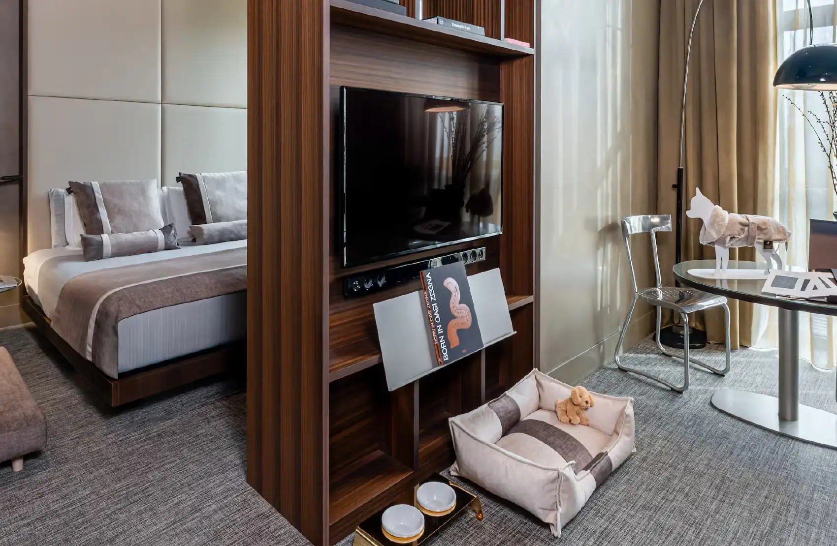The Zaha Hadid-designed exterior of ME Dubai by Meliá, a pet-friendly luxury hotel in Business Bay