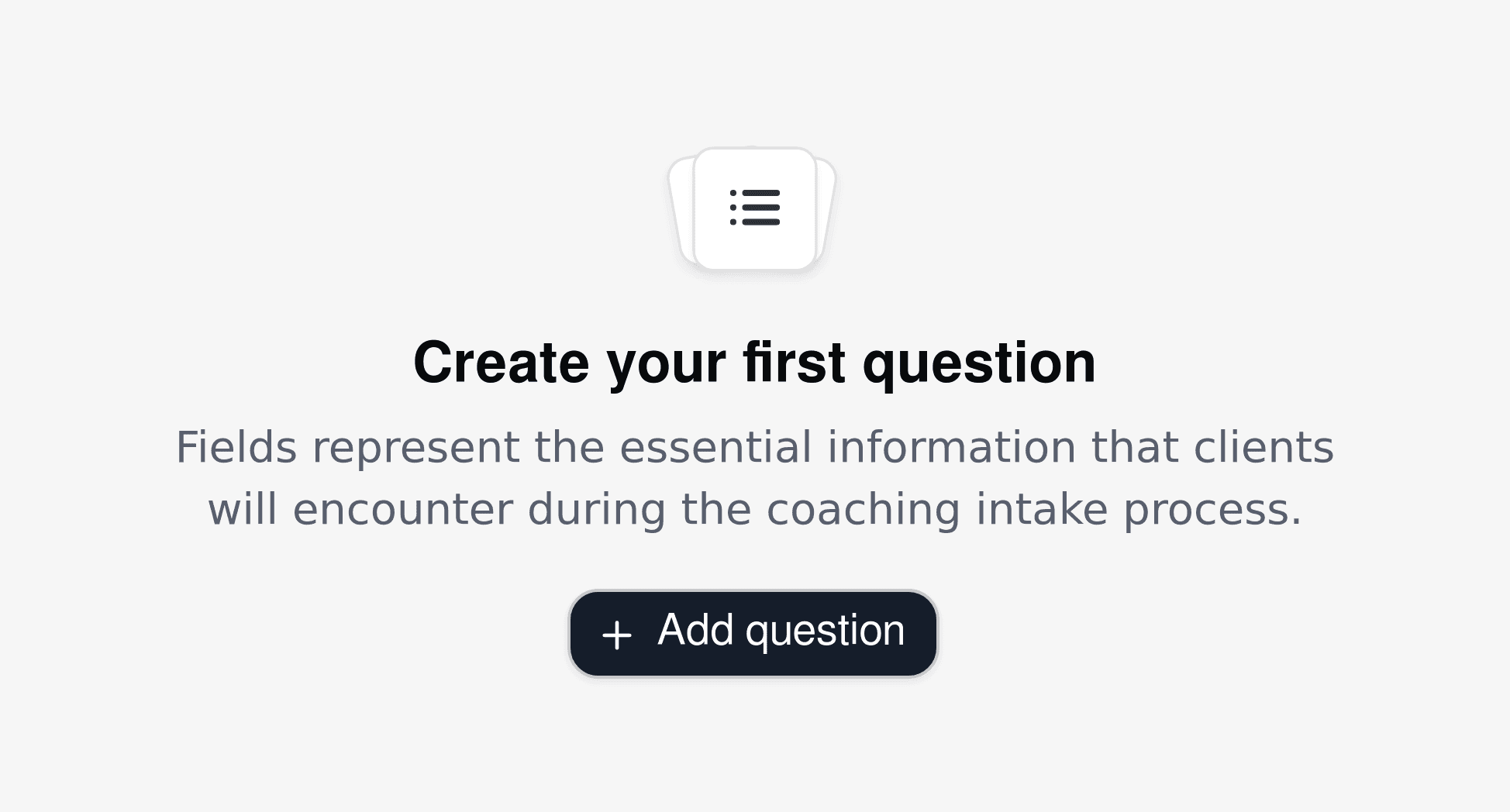 Create form fields for career coaching client intake, including career goals, current job, and coaching style preferences.