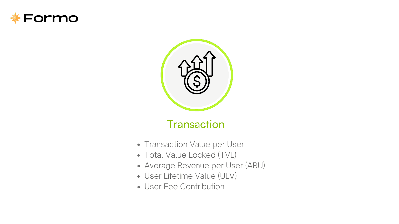 The basic transaction metrics