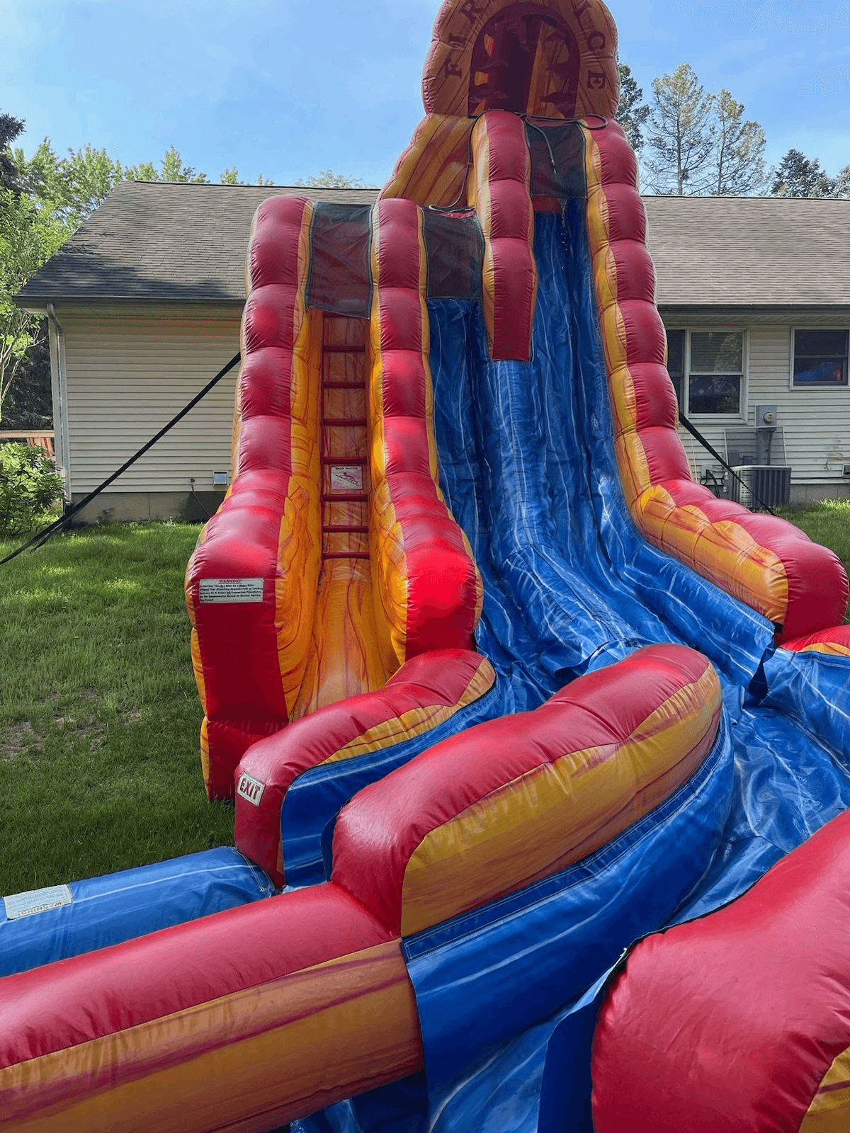 curvy inflatable slide