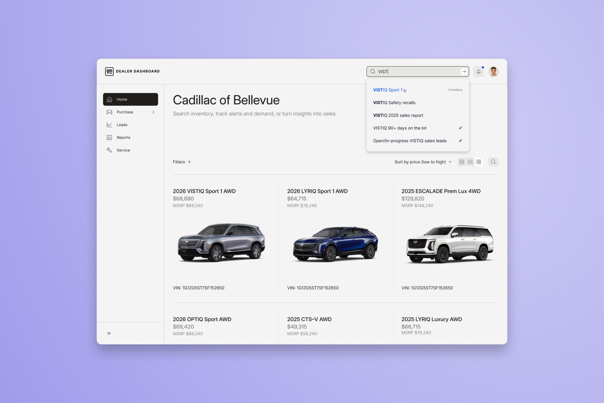 Mockup of proposal details