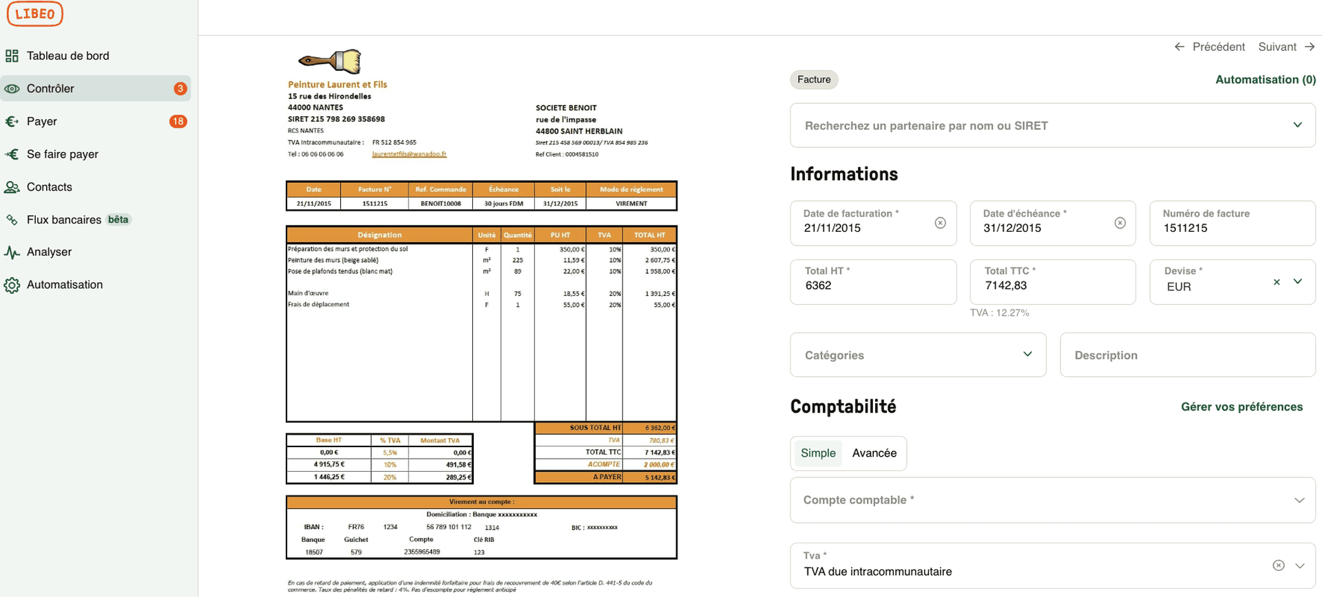 Contrôler vos factures
