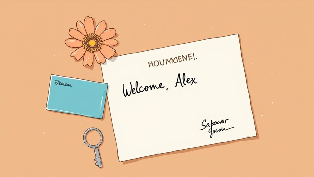 Handwritten Welcome Note