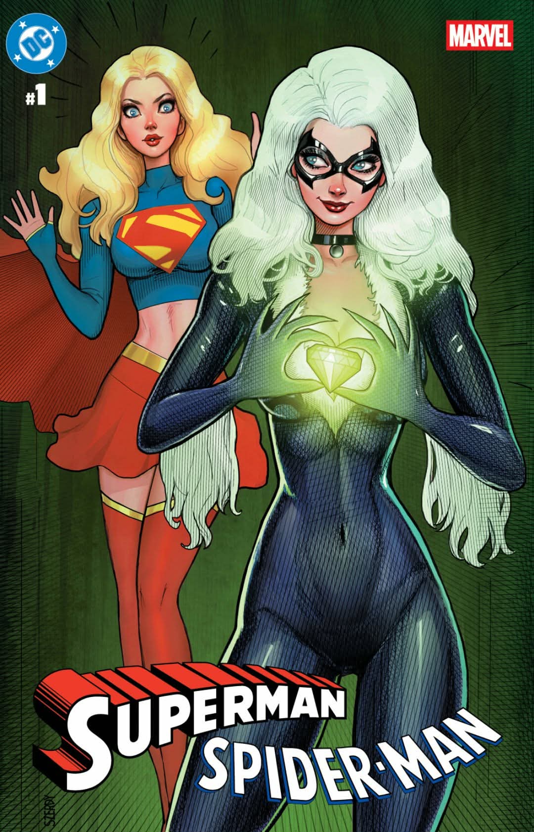 Superman Spider-Man #1 Nathan Szerdy Big Dex Comics MegaCon Exclusive Foil Trade Dress Variant cover