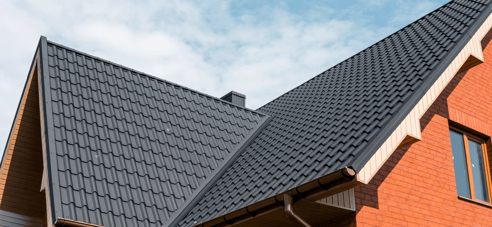 a lean metal tile roof