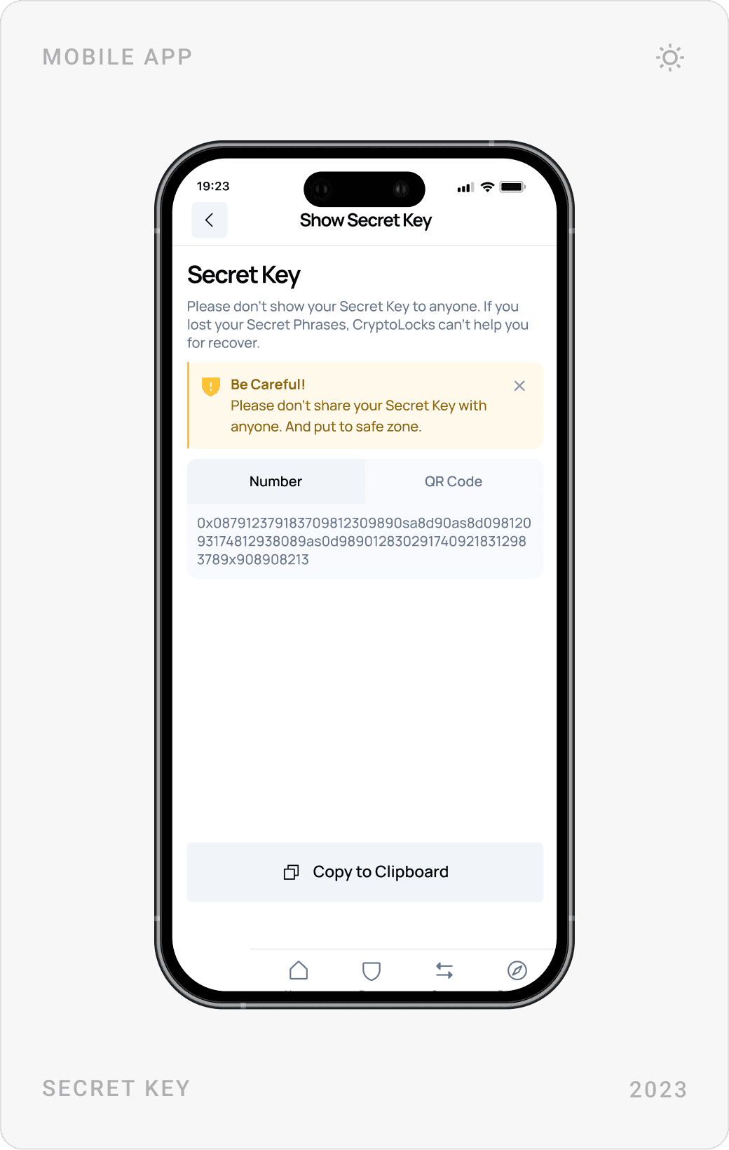 Professional Secret Key View Mobile Design