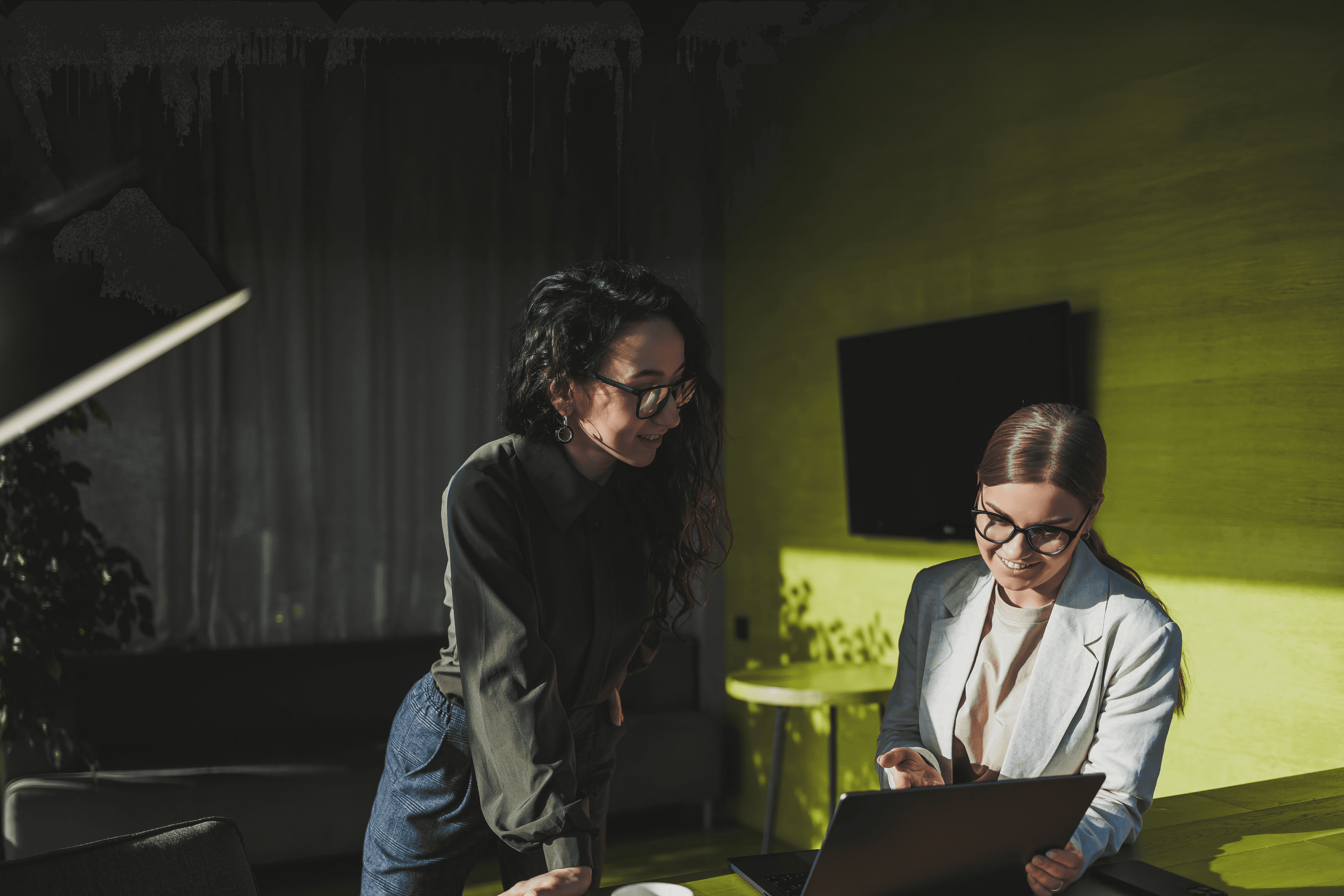 2 people working in a library
