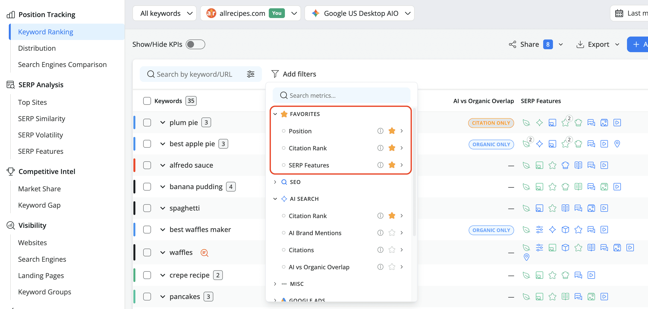 Upgraded Filters & Dynamic Groups - Advanced Web Ranking
