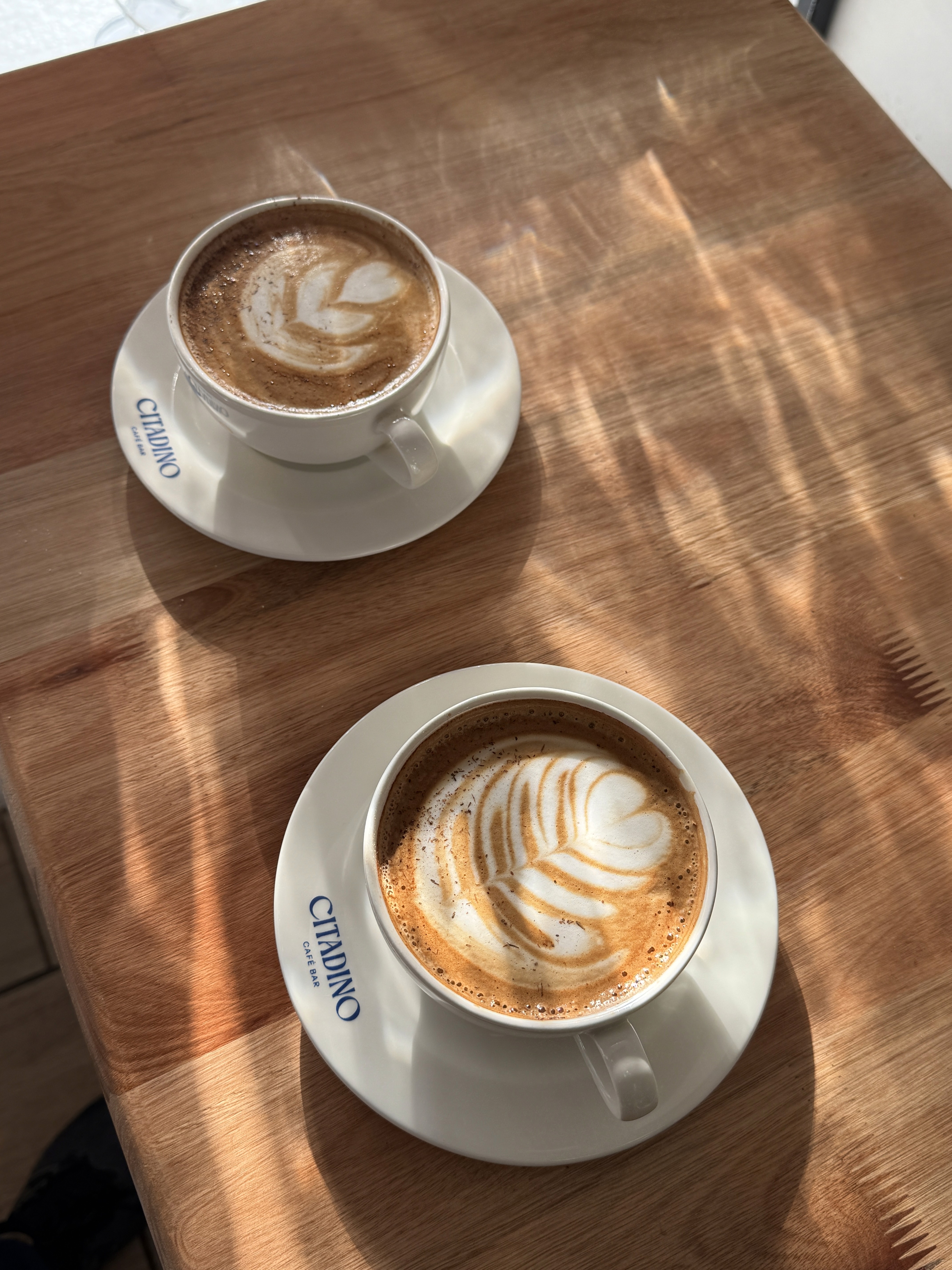 Cafés con latte art
