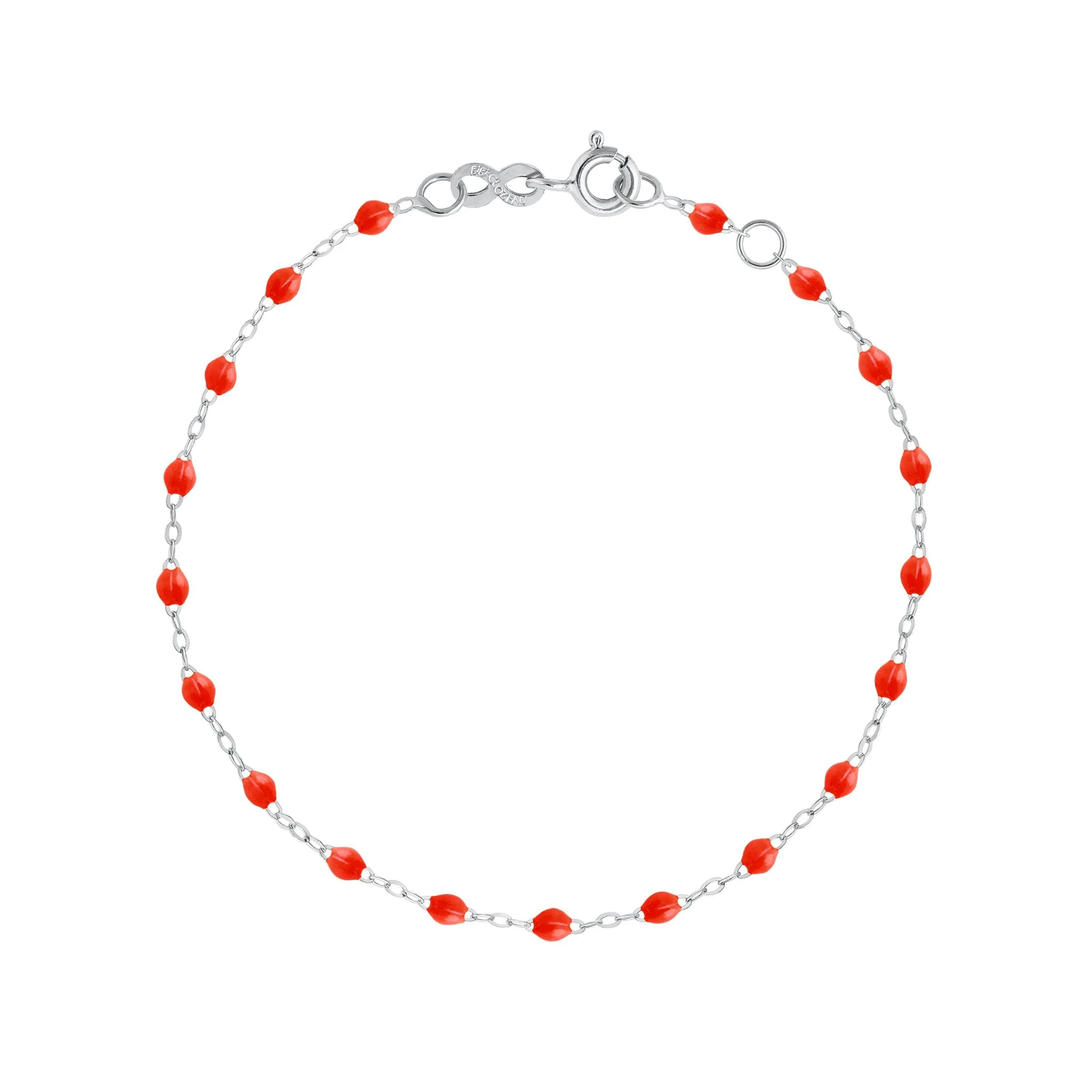 Bracelet corail Classique Gigi, or blanc
