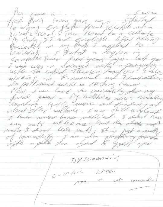 examples of illegible text