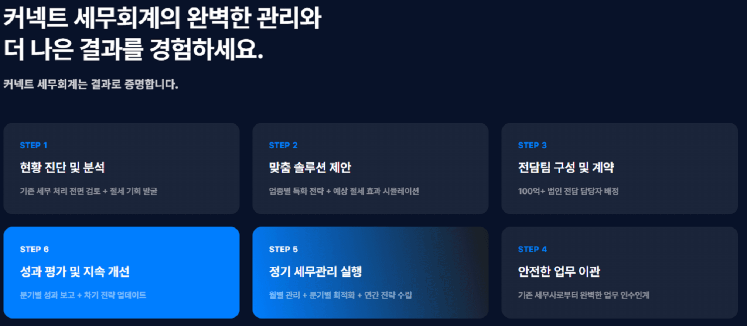 커넥트 세무회계 기장 관리