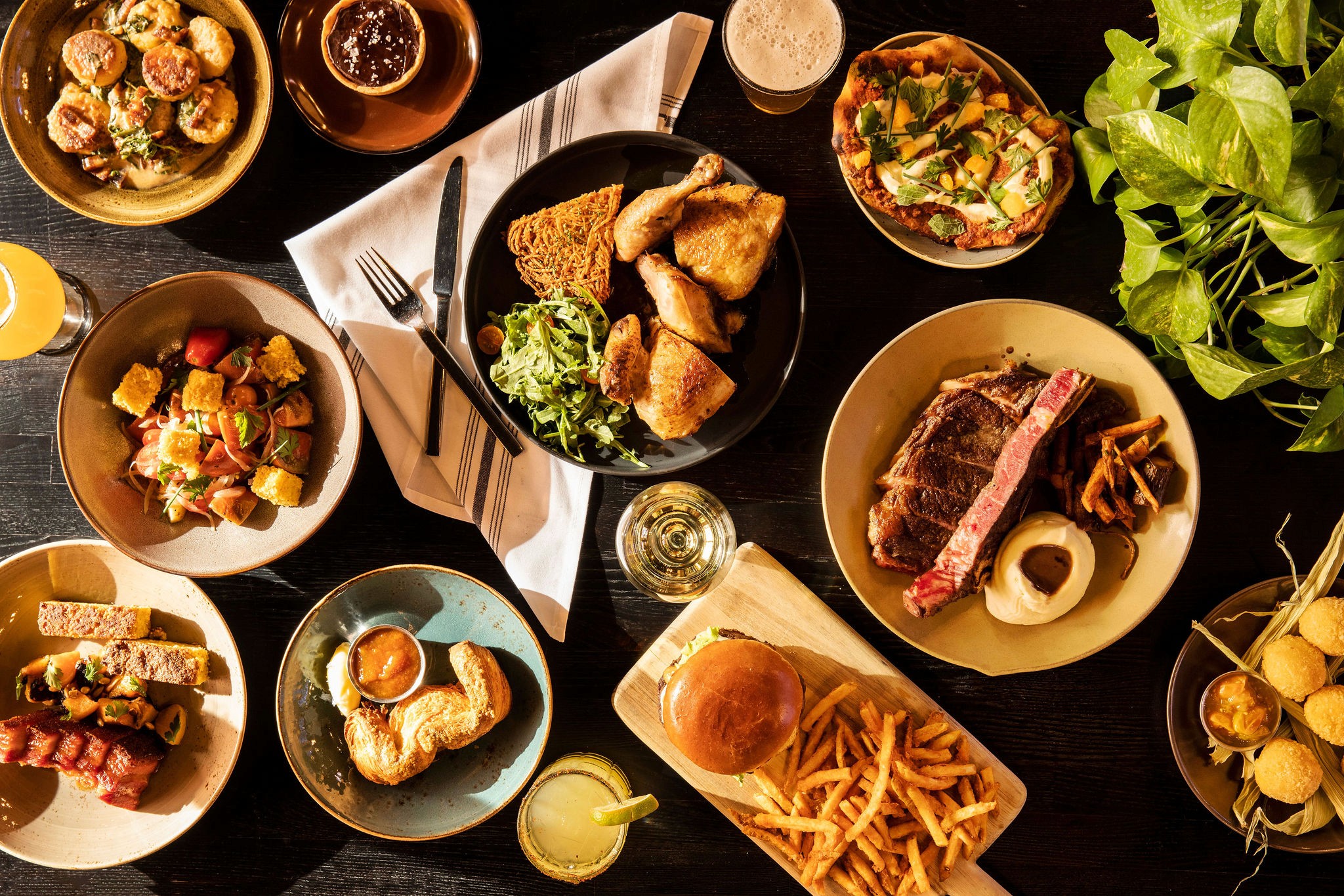 Modern white building against a clear blue sky