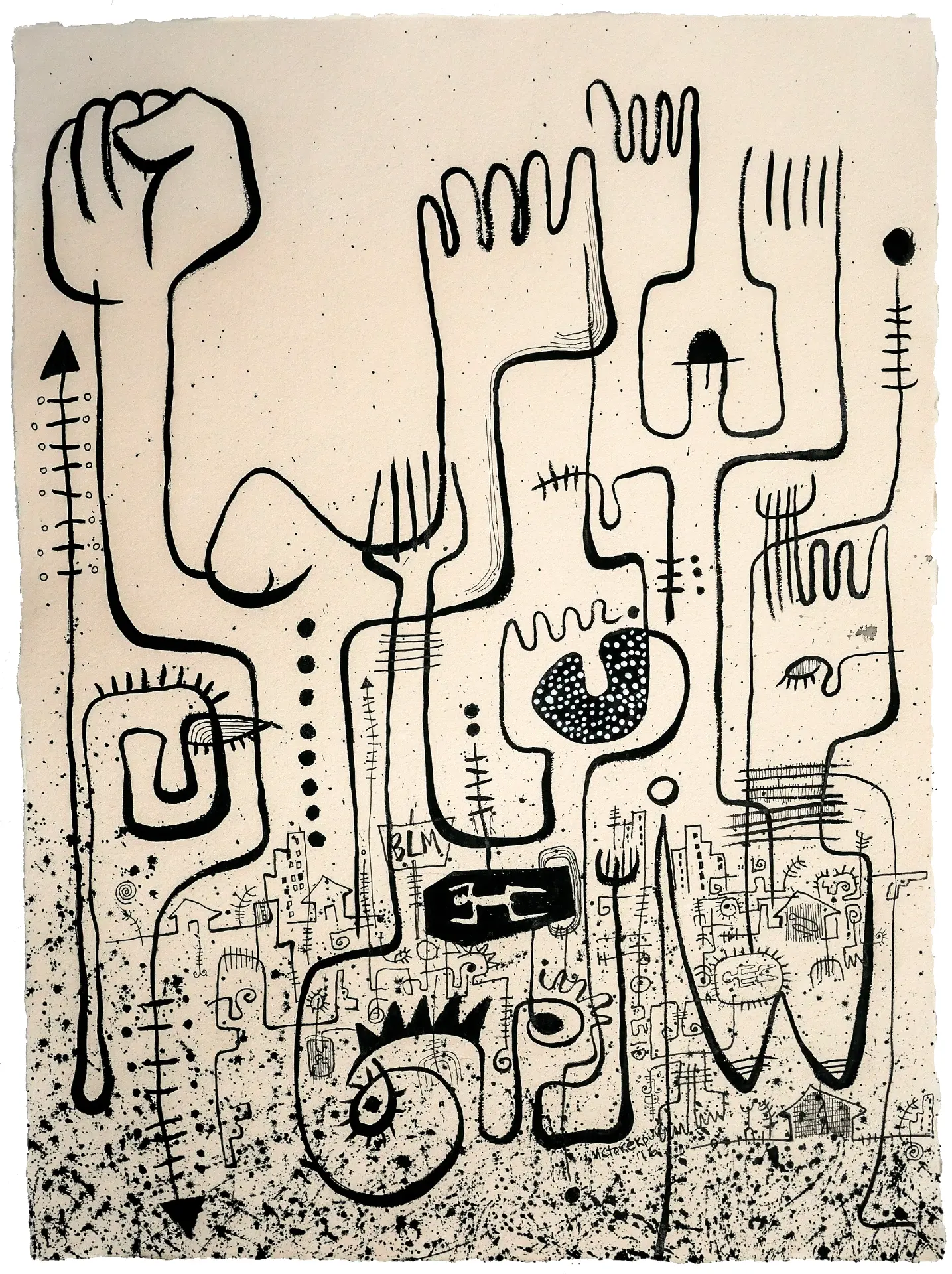 American Story. c.2016, Ink on Paper