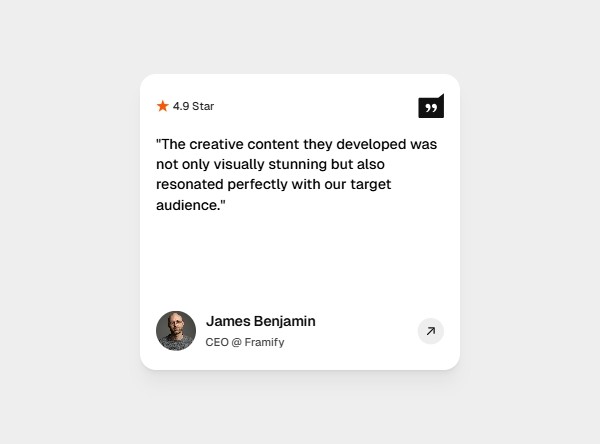 Framer Testimonial Card Component