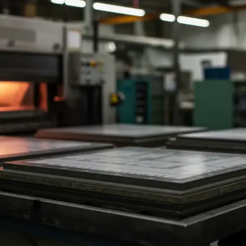 Planchas litográficas en la fábrica