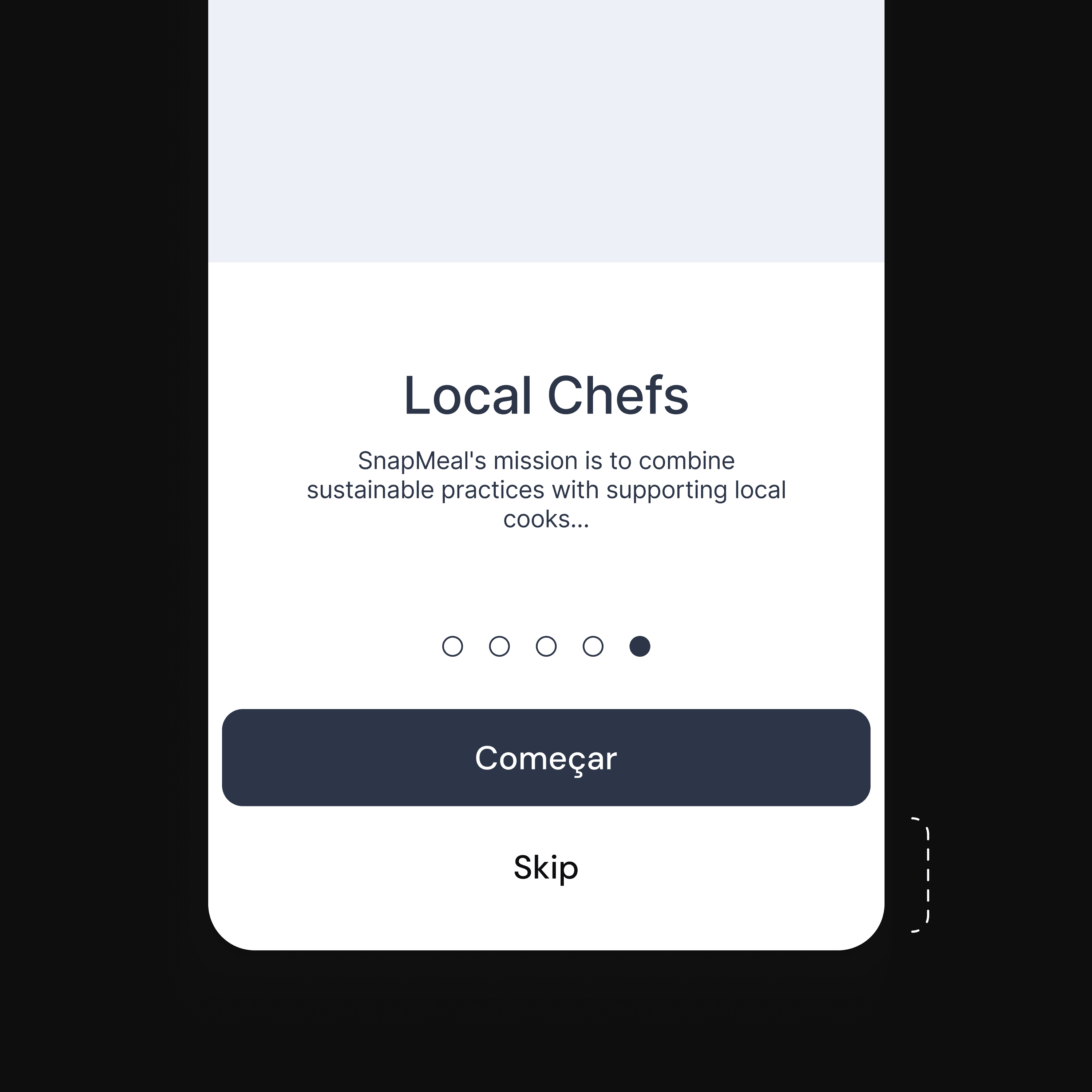 After onboarding skip option