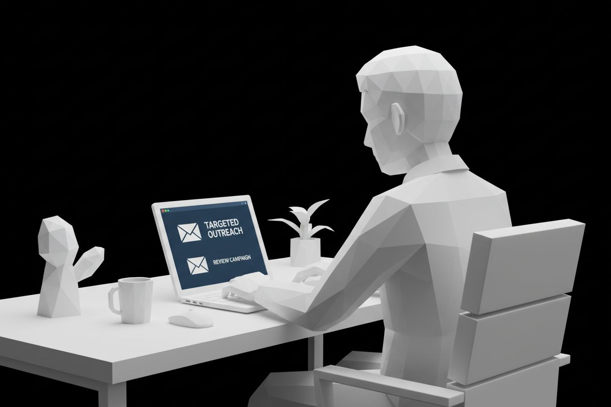 Marketer reviewing a cold email