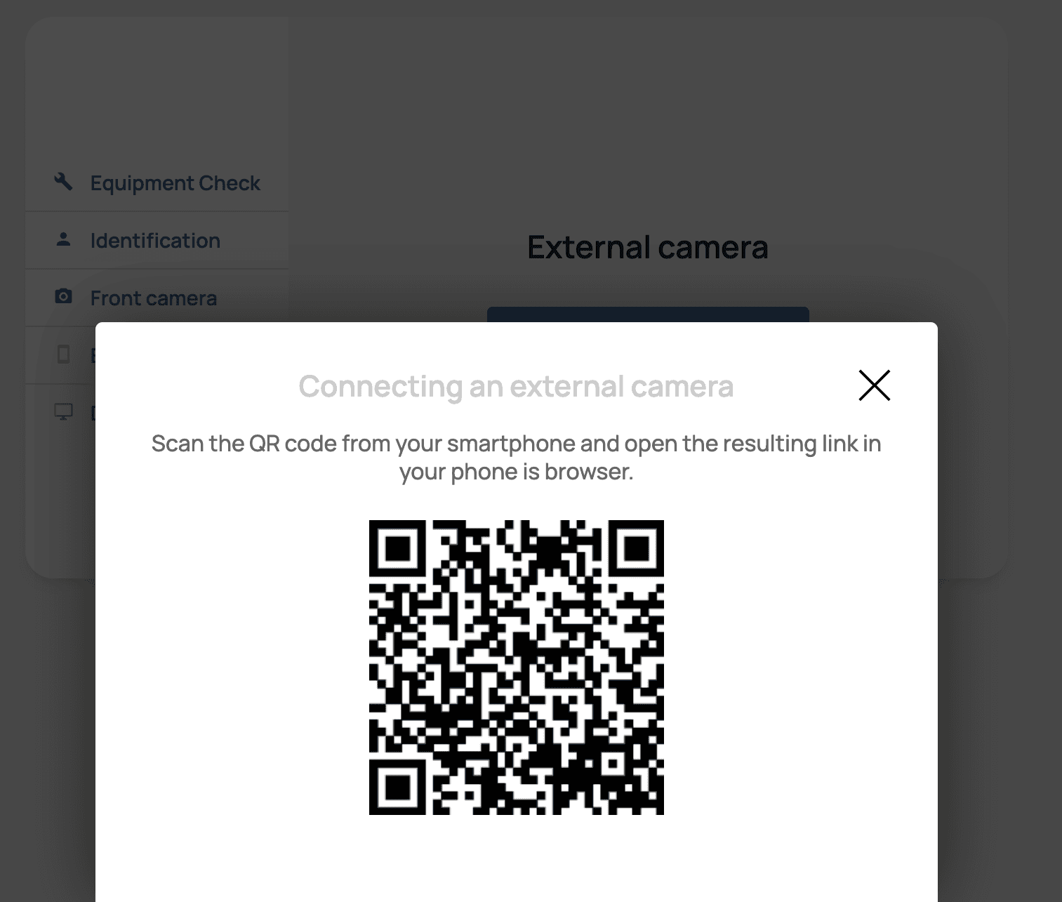 Connecting an external camera — screenshot 12