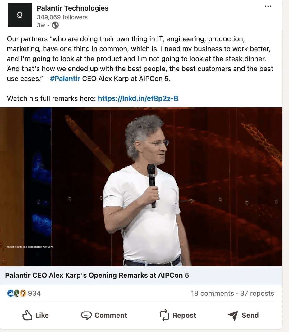 Palantir Marketing Analysis by Milk & Cookies studio | The call to actions
