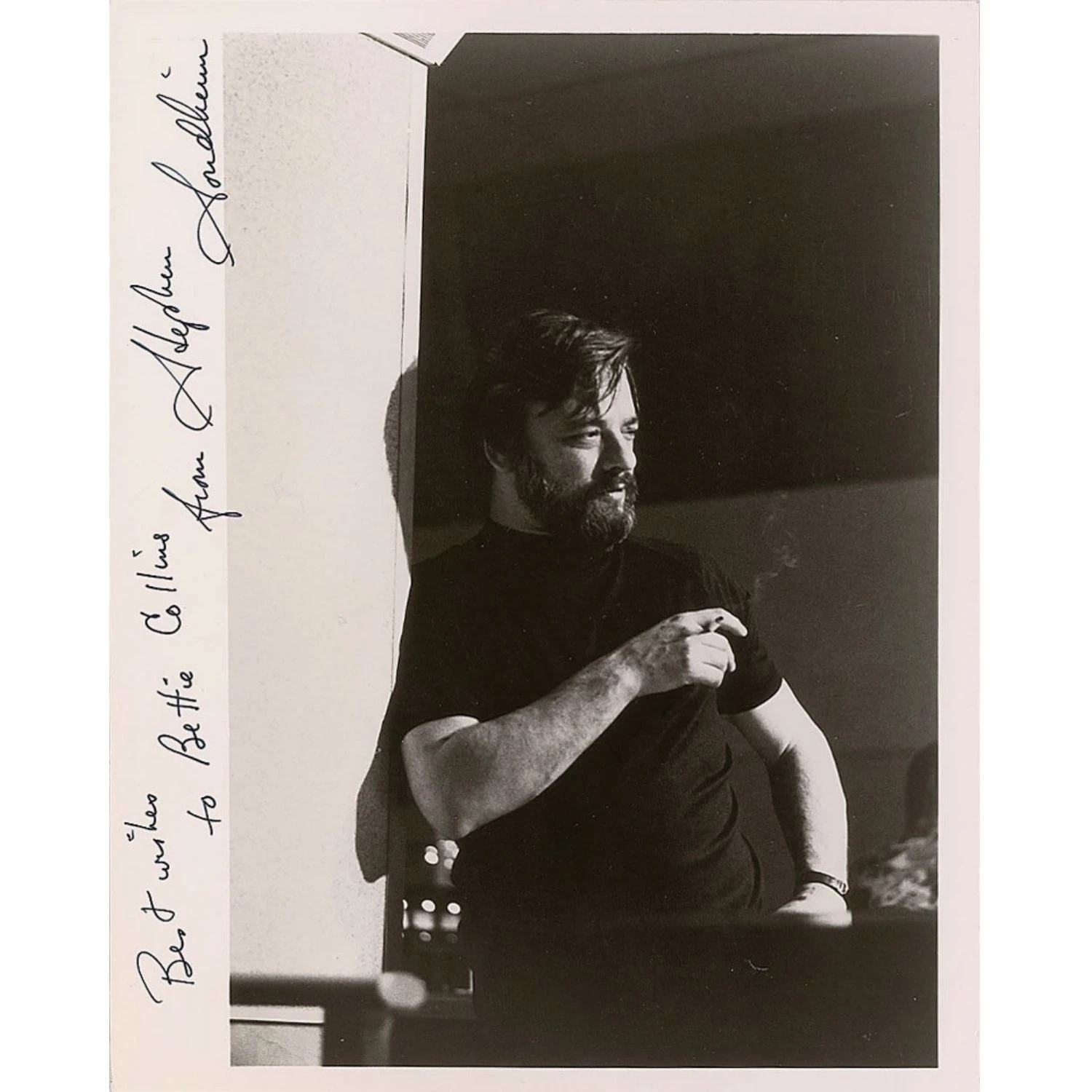 Stephen Sondheim smoking a cigarette