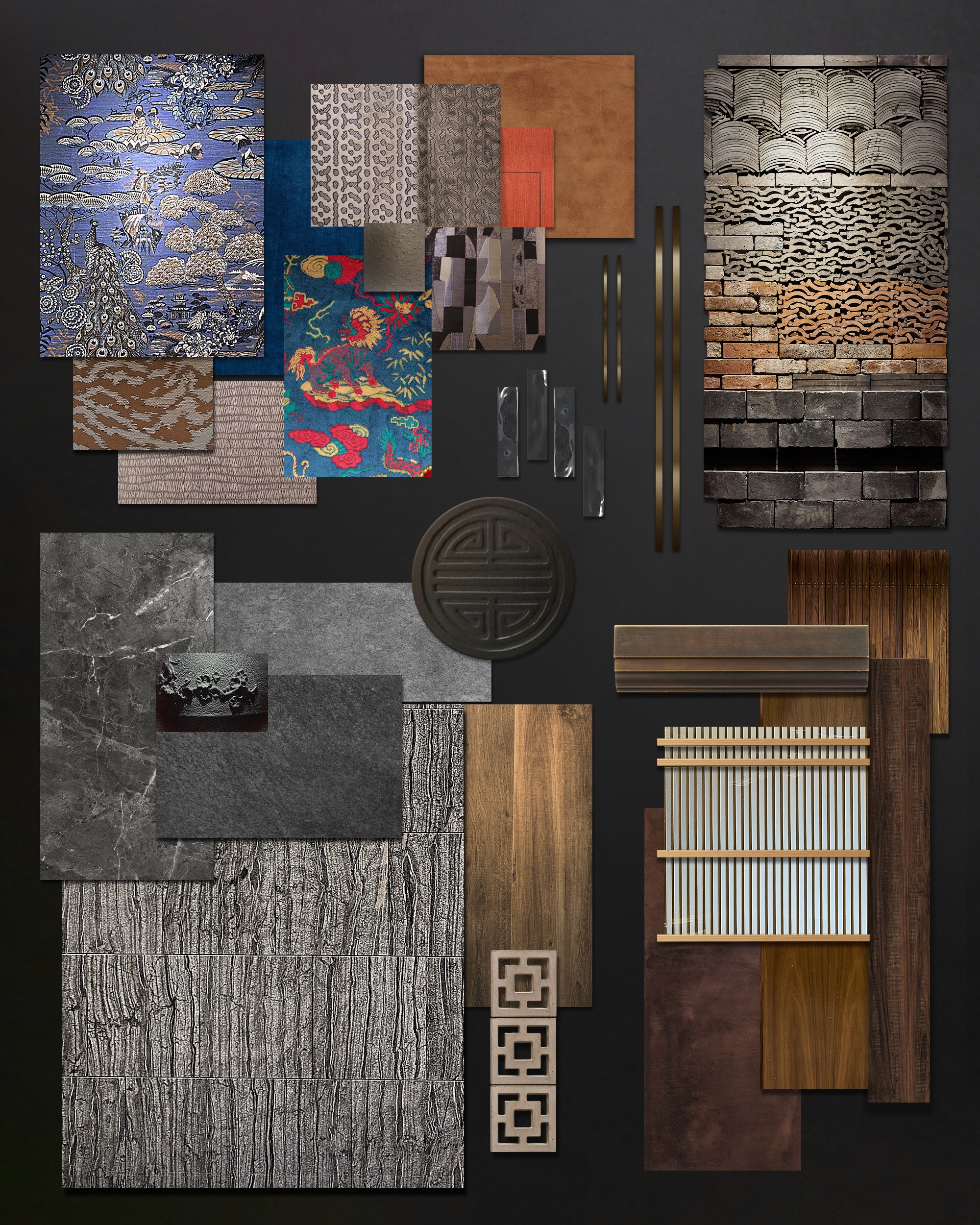 Peking Garden Moodboard by Zanghellini and Holt Associates