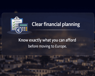 two people looking at a tablet and smiling