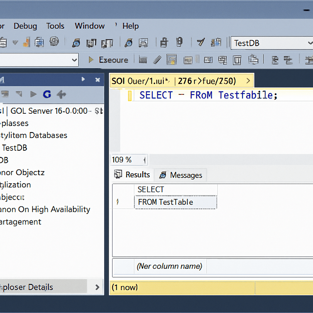 SQL Server Management Studio interface