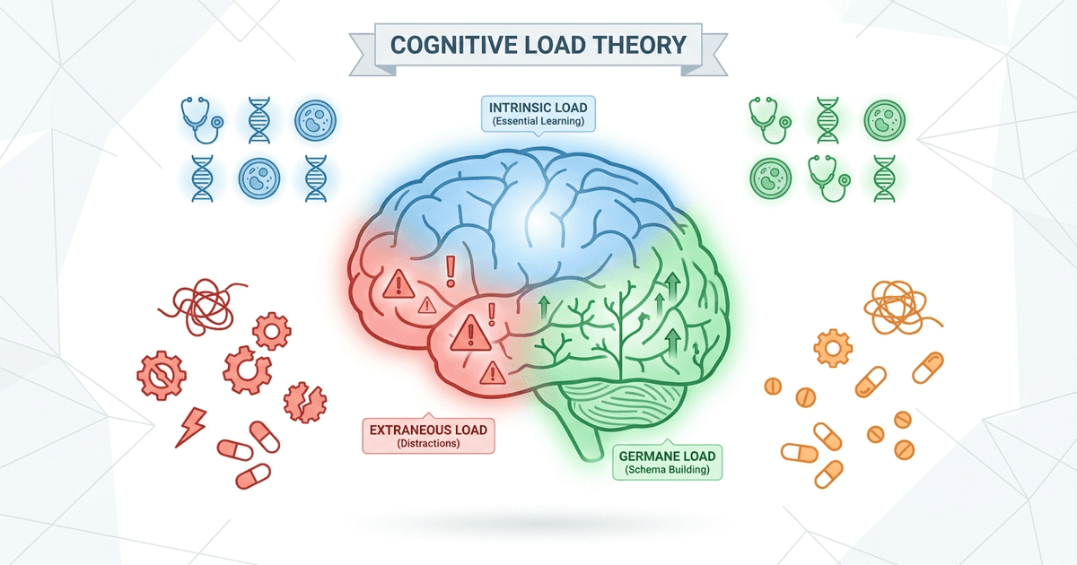 Cover: Cognitive Load Theory for Medical Students: How to Study Smarter for USMLE, NEET PG and UKMLA (2026)
