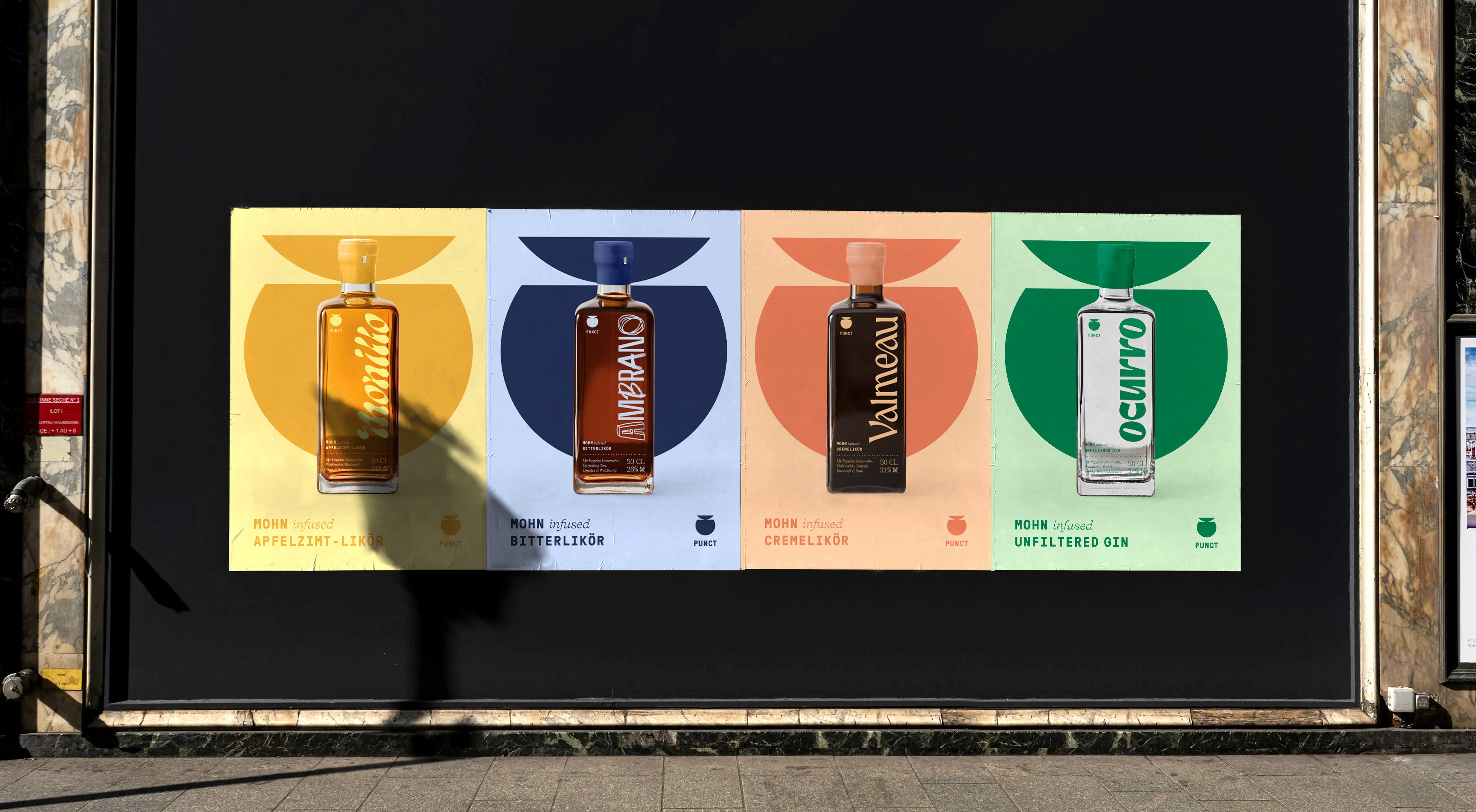 Punct-Spirituosen als Plakatserie