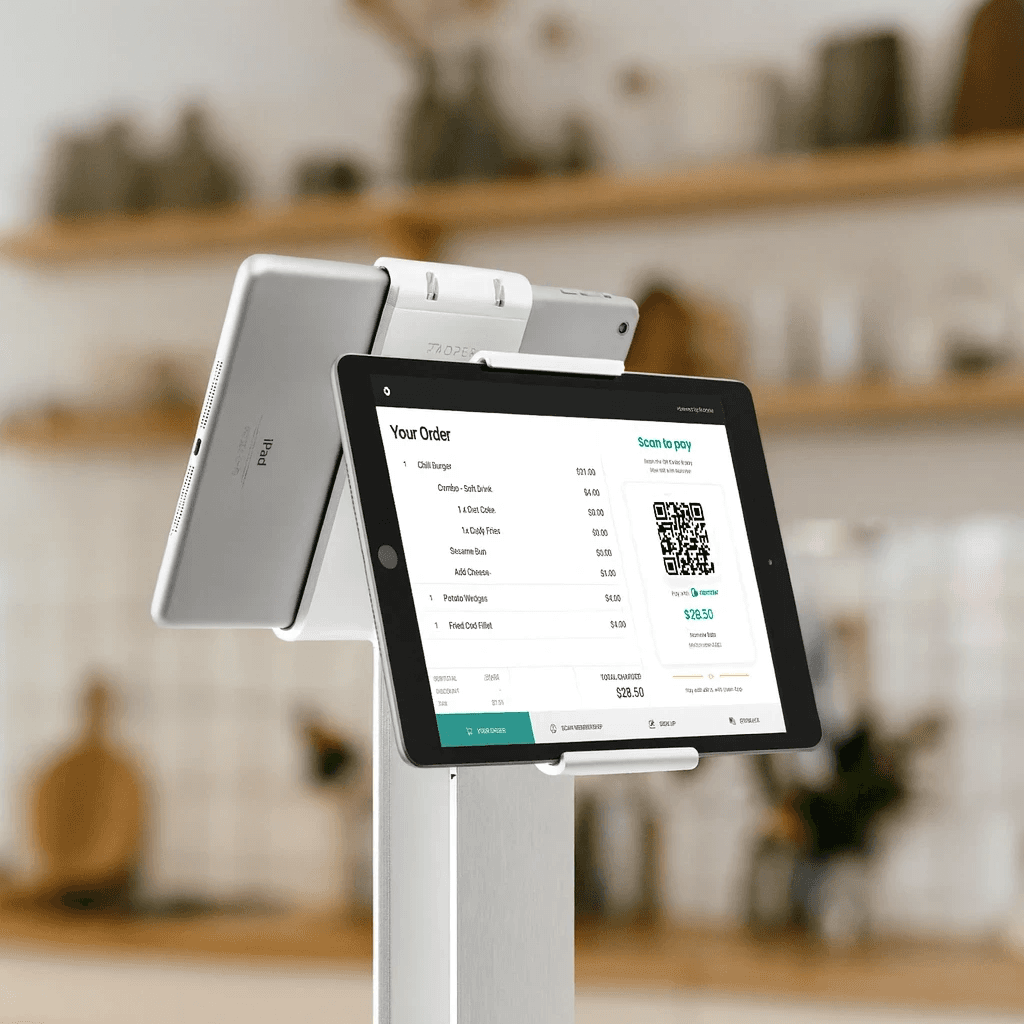 waitress take order with abacus pos