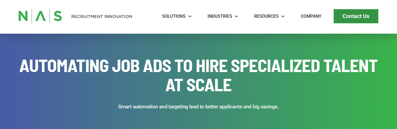 NAS Recruitment Innovation (animal welfare client)