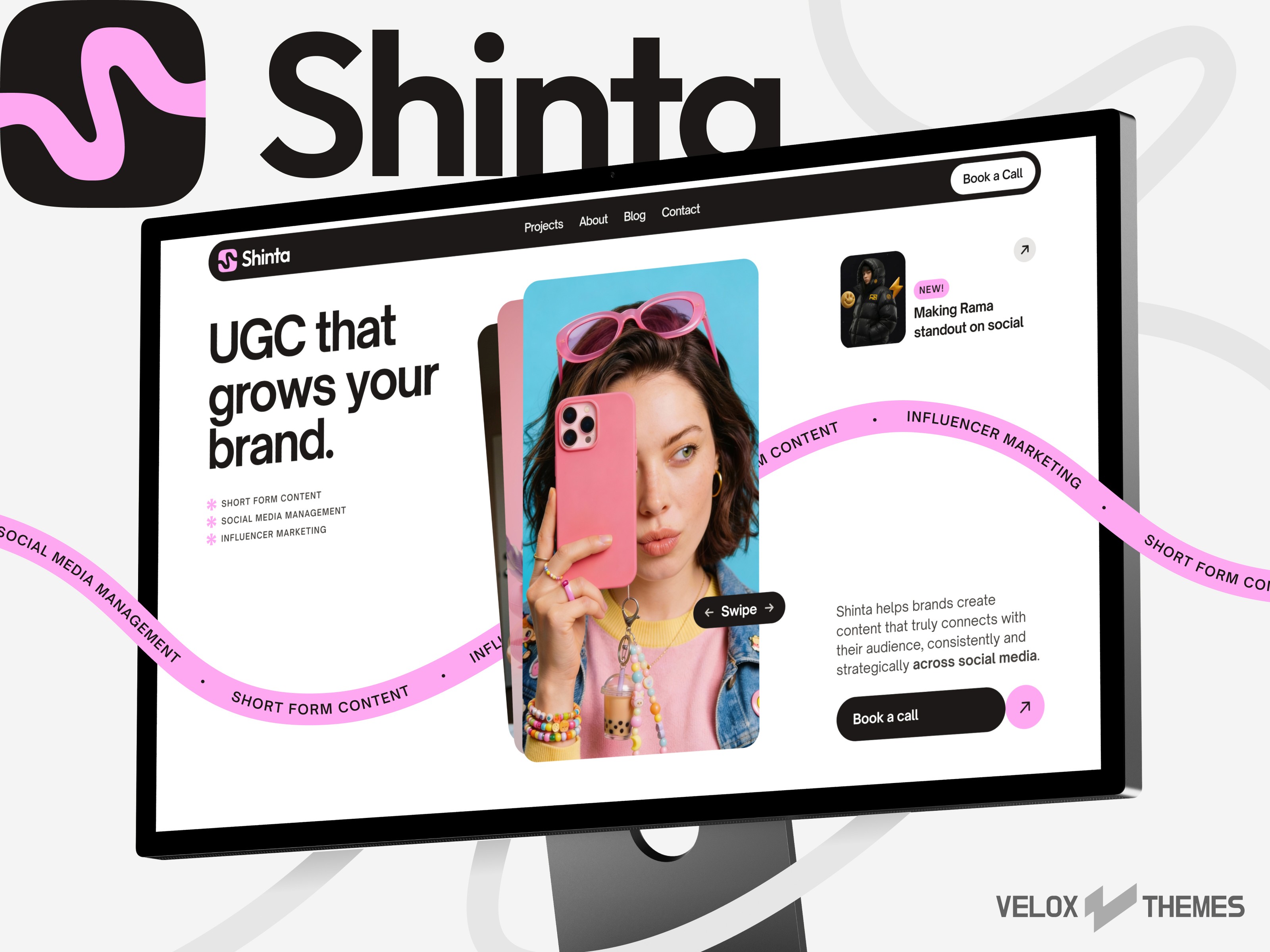 Shinta Social Media Agency Framer template hero