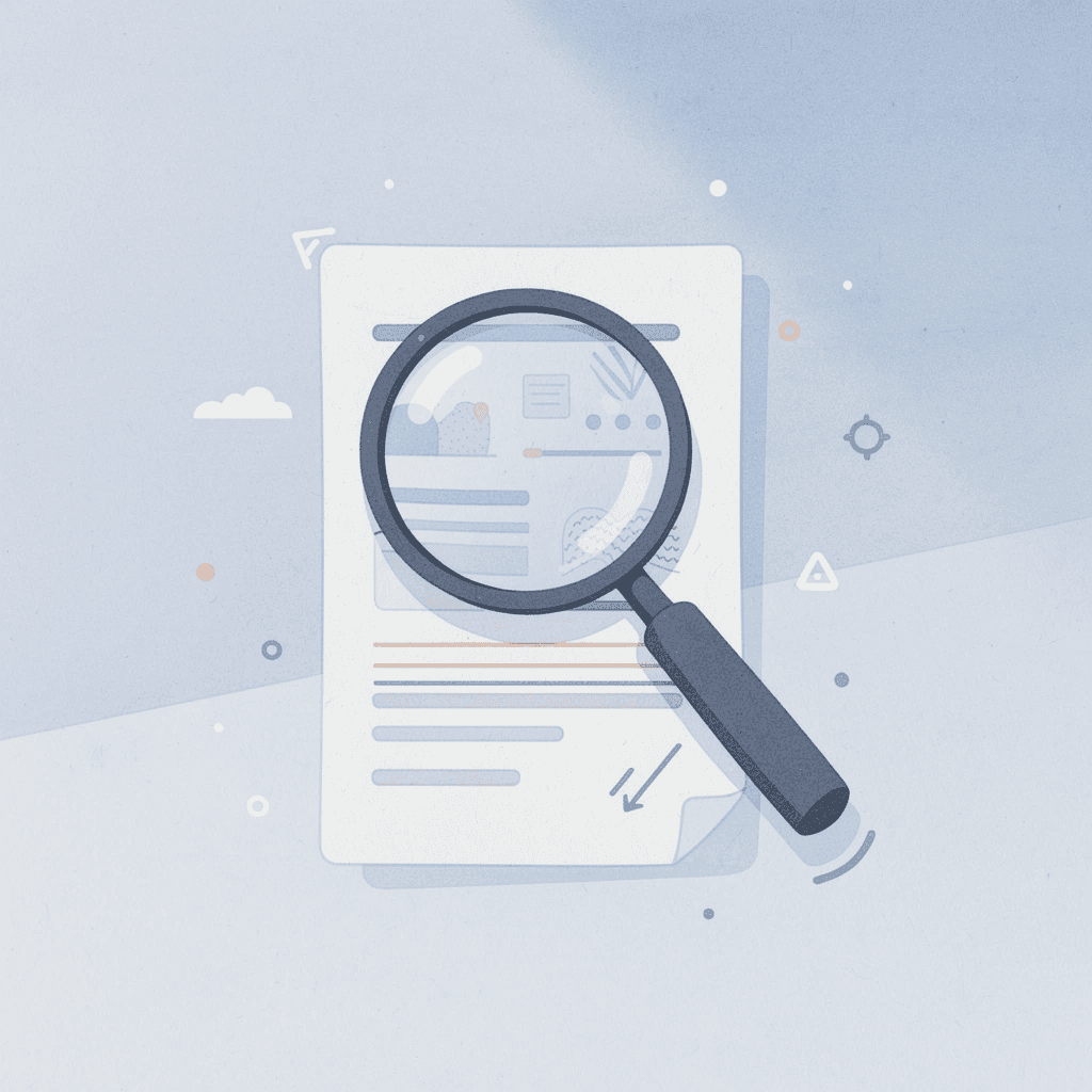 Magnifying glass examining trading conditions representing careful evaluation