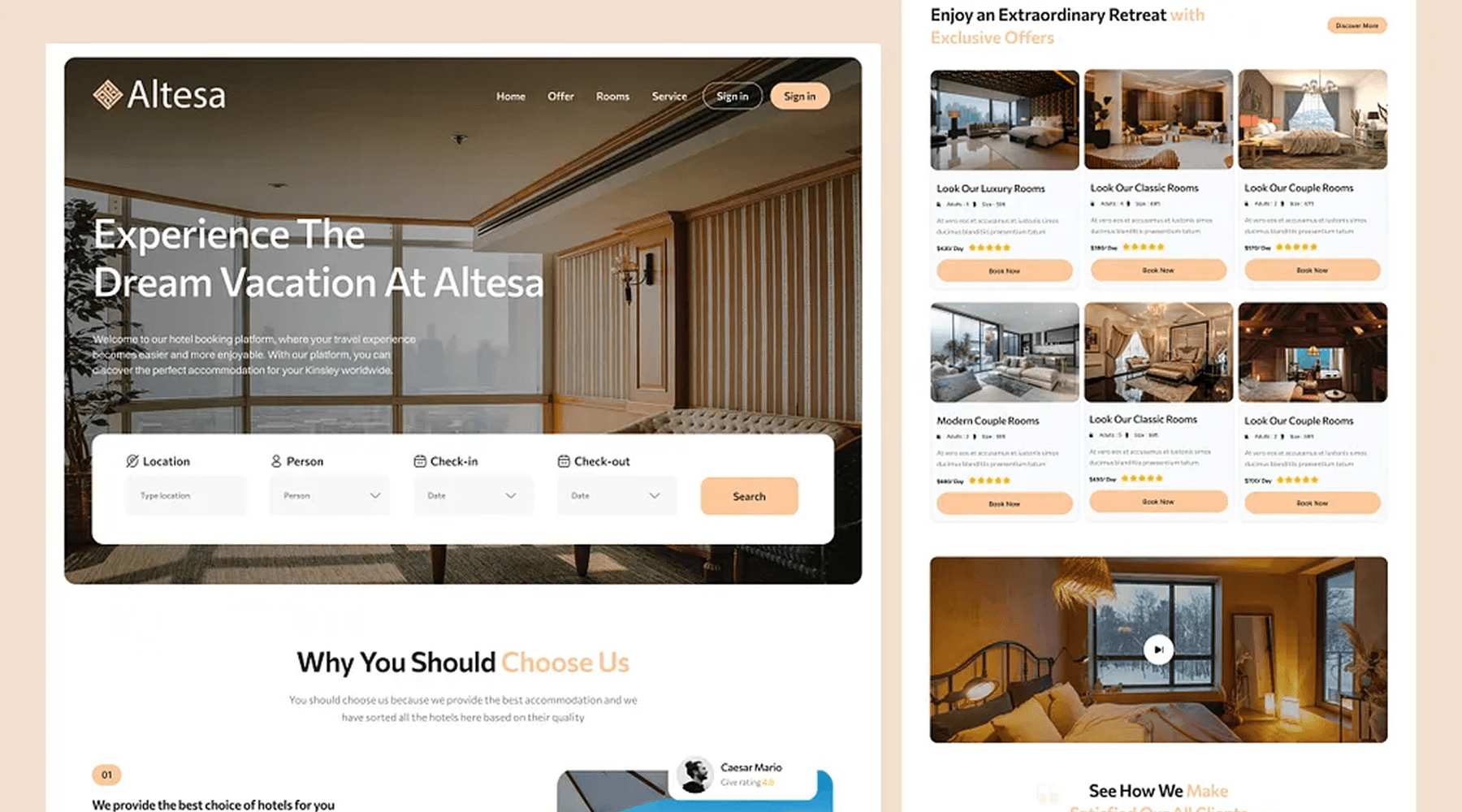 Section du site présentant des exemples de landing pages pour coachs et experts
