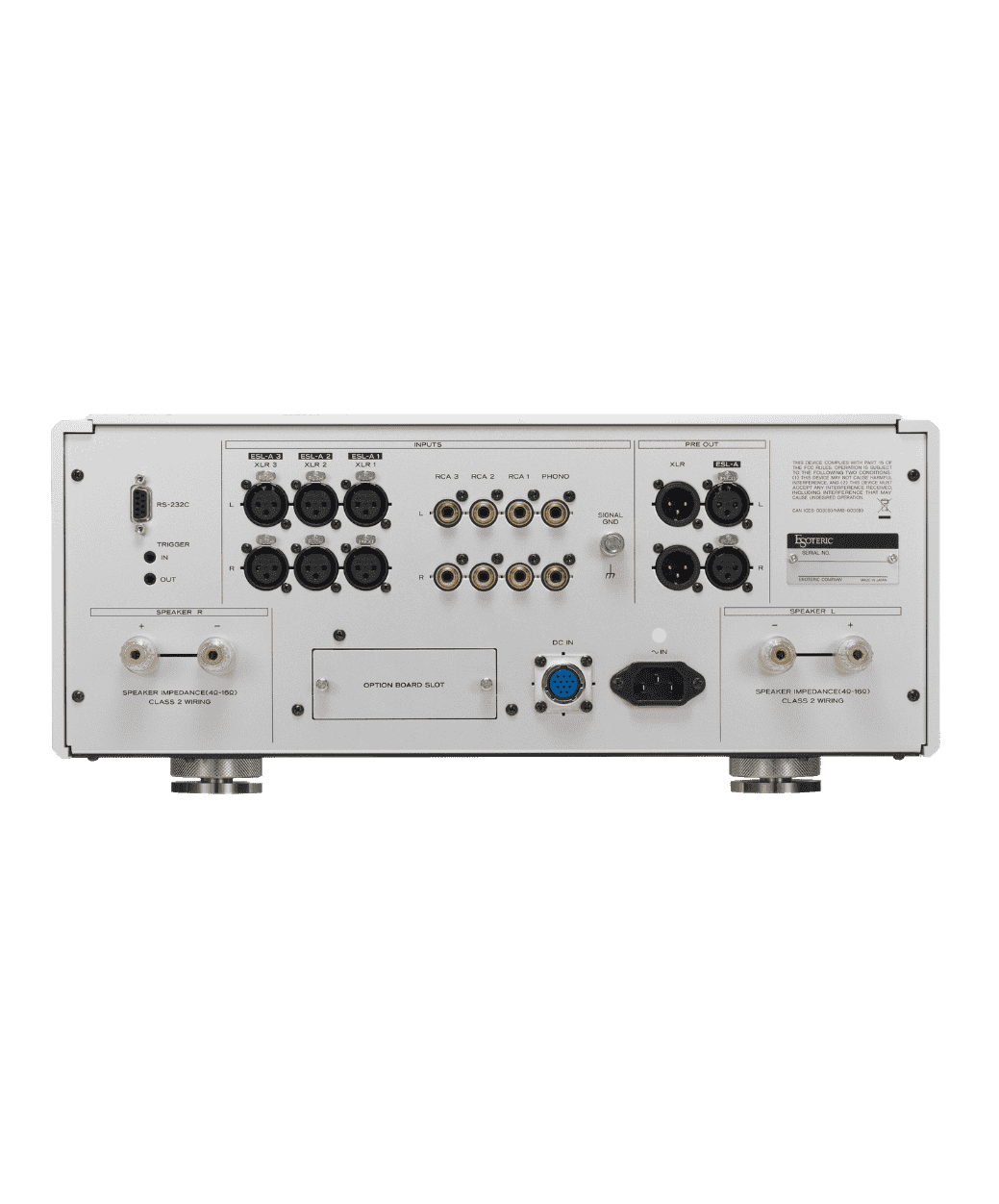 Esoteric - F-01 - BACK PANEL - LE STUDIO HIFI