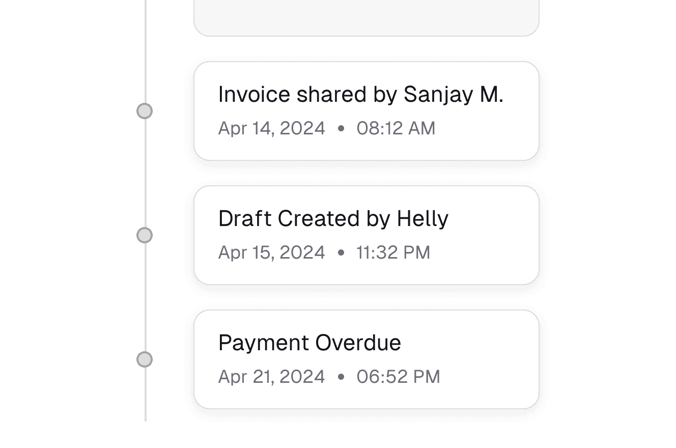 Teamcamp interface for tracking invoices and managing payments