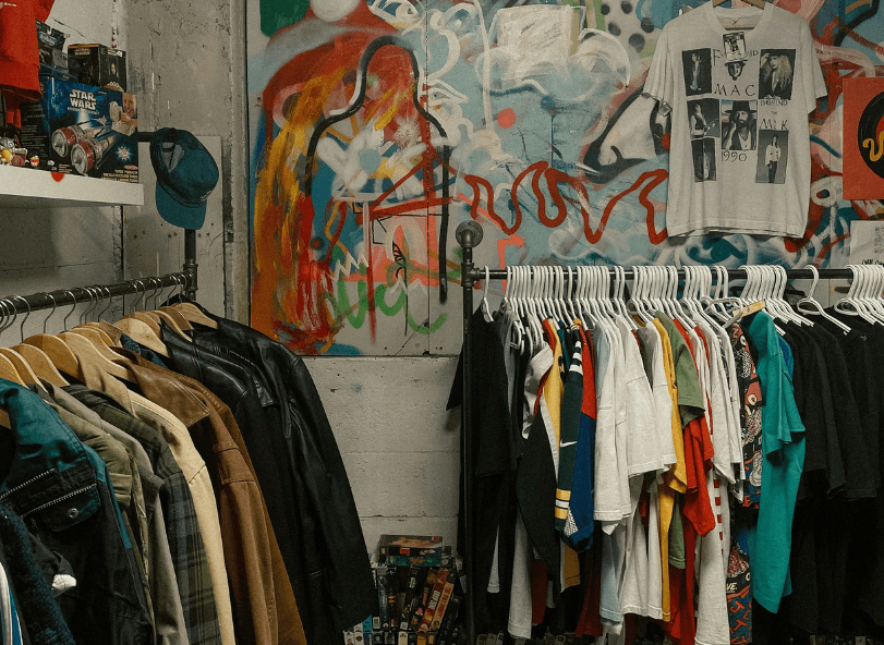 Japanese streetwear store interior featuring limited edition clothing drops in Tokyo