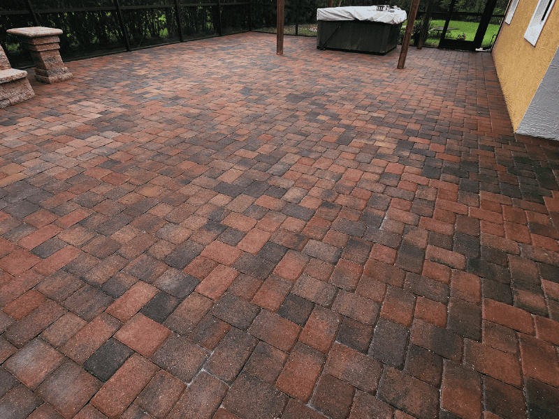 After stripping pavers in Debary FL