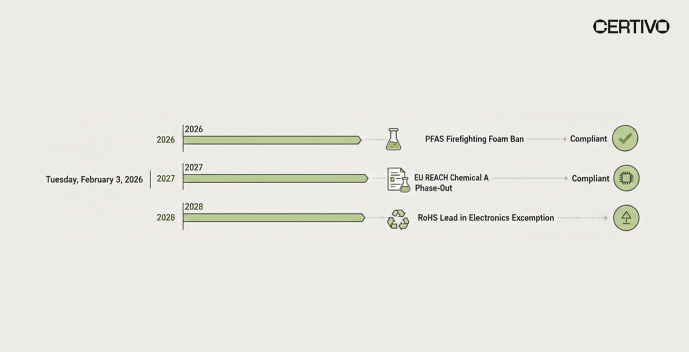 PFAS firefighting foam restriction UK staggered phase-out timeline 2026-2036