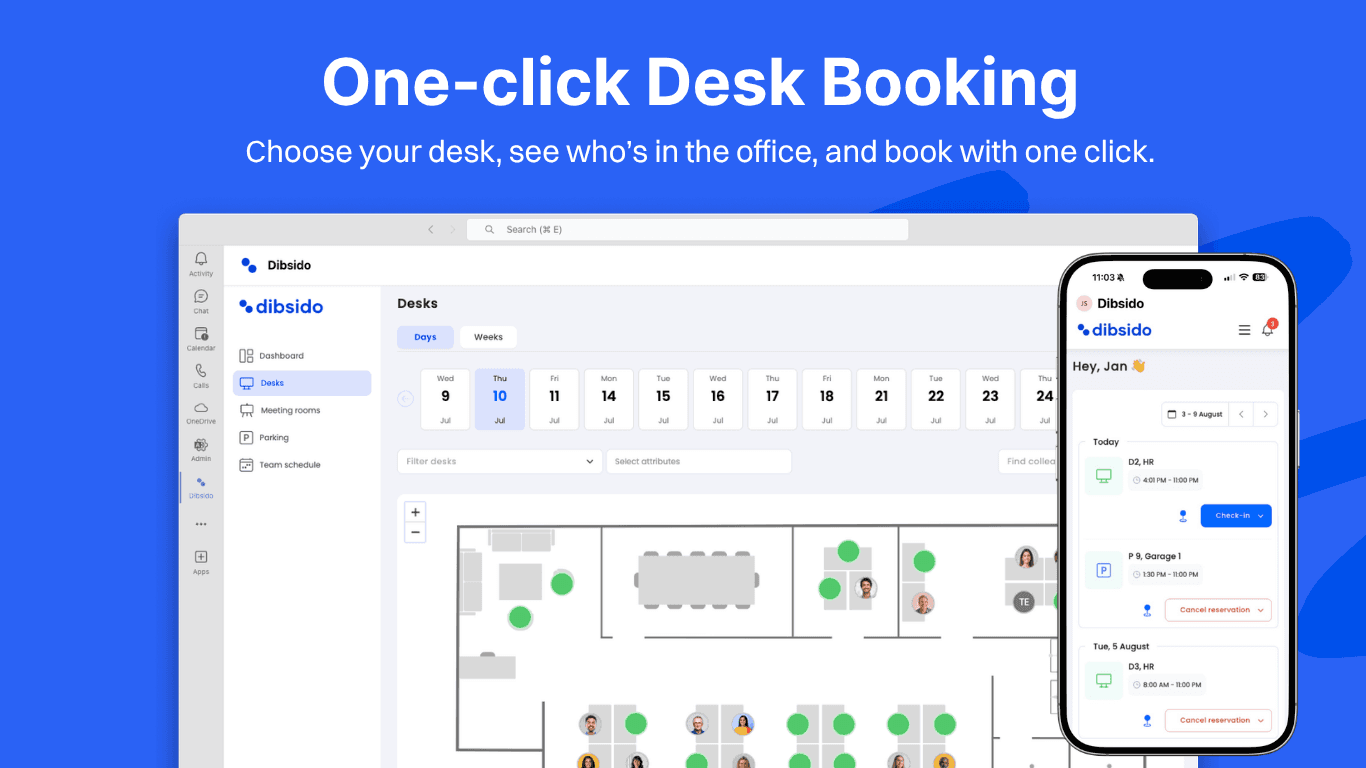 Dibsido inside Microsoft Teams