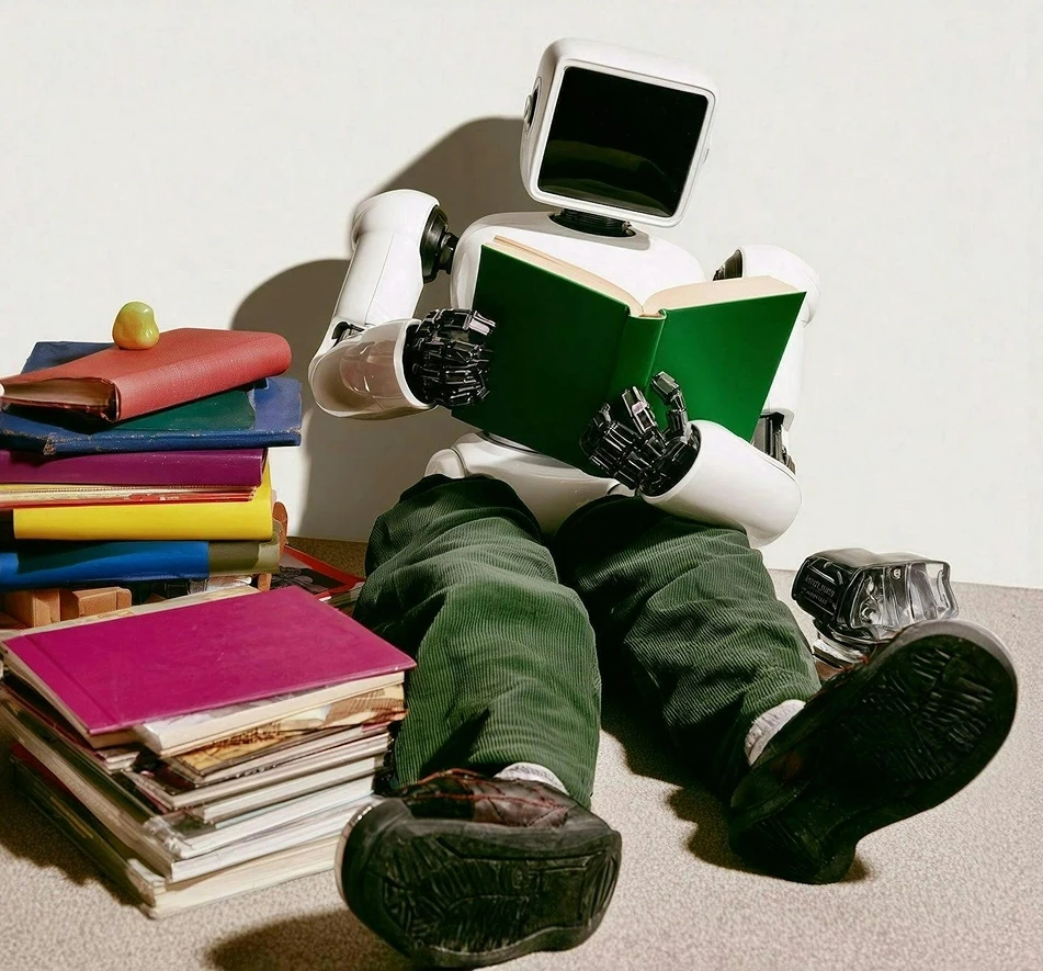Robot Reading a Book
