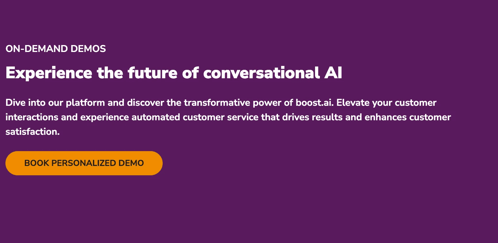 Boost.ai Marketing Spotlight: Landing pages