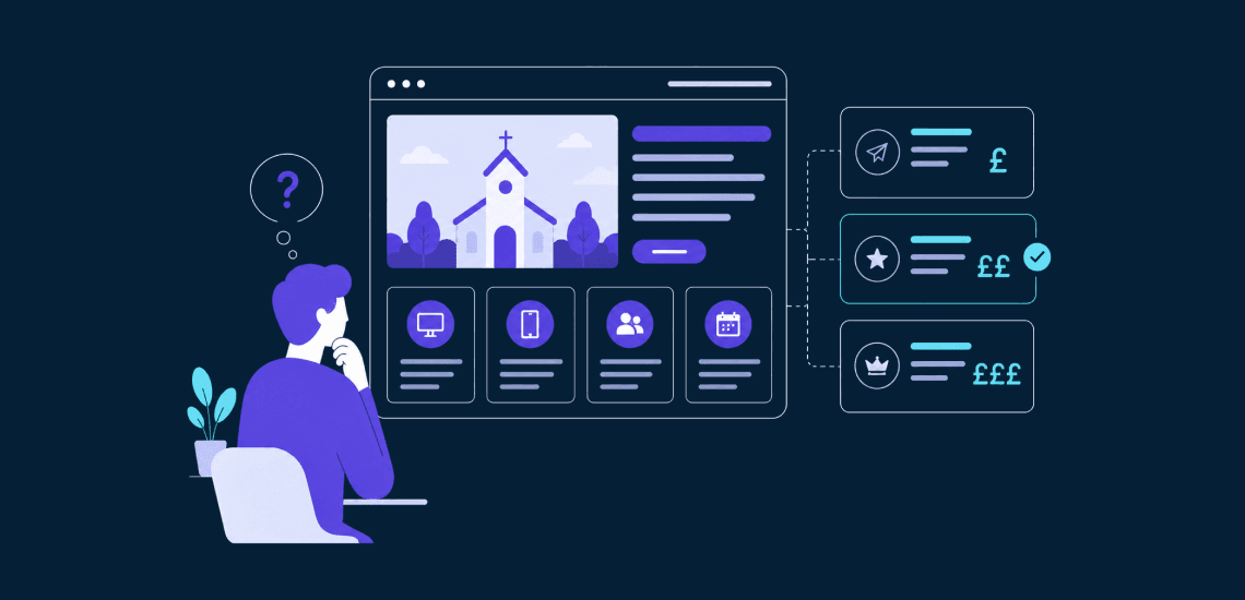 Website design illustration. A person is creating a website.