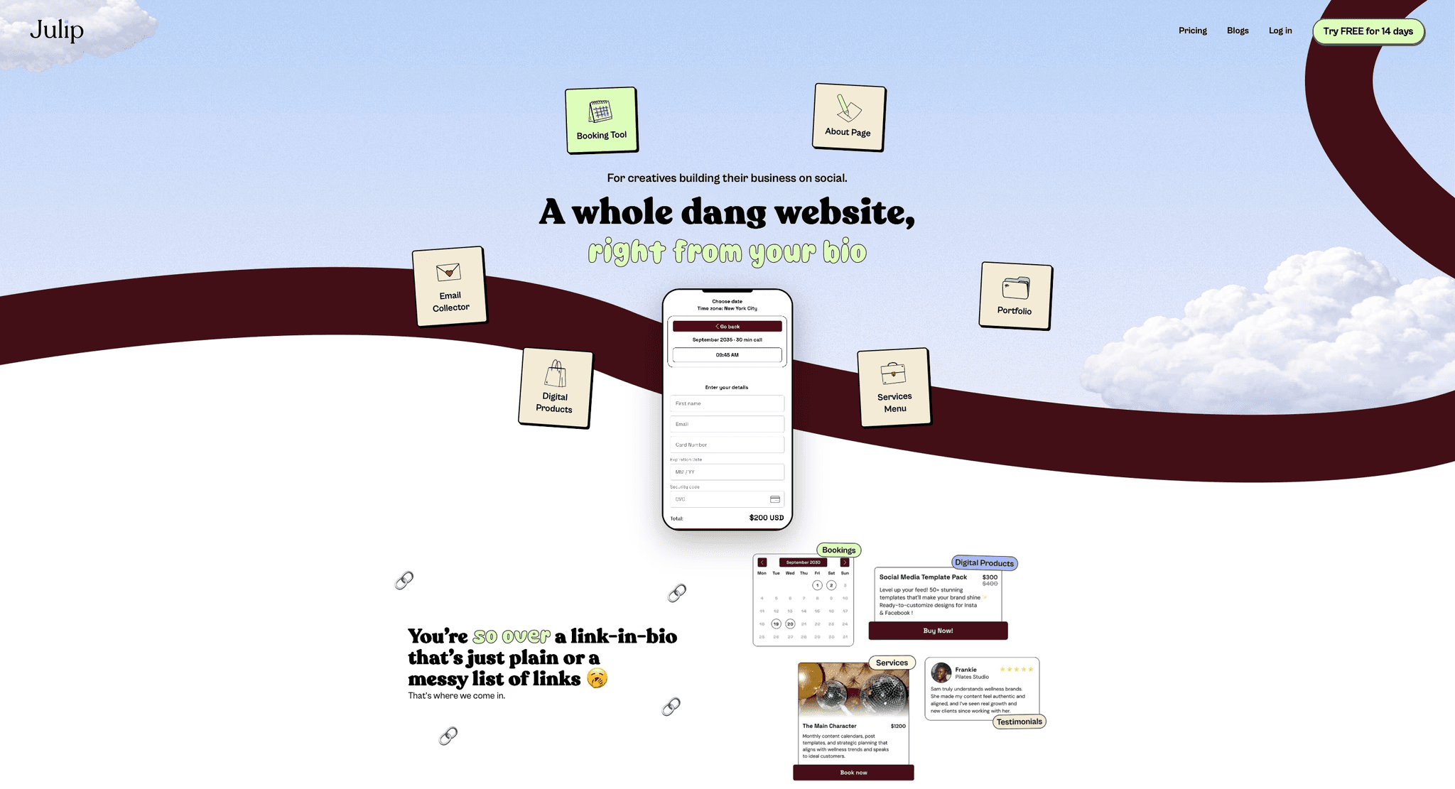 Julip homepage