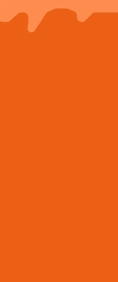 Abstract background with a solid orange field and a lighter orange wavy pattern along the top edge.