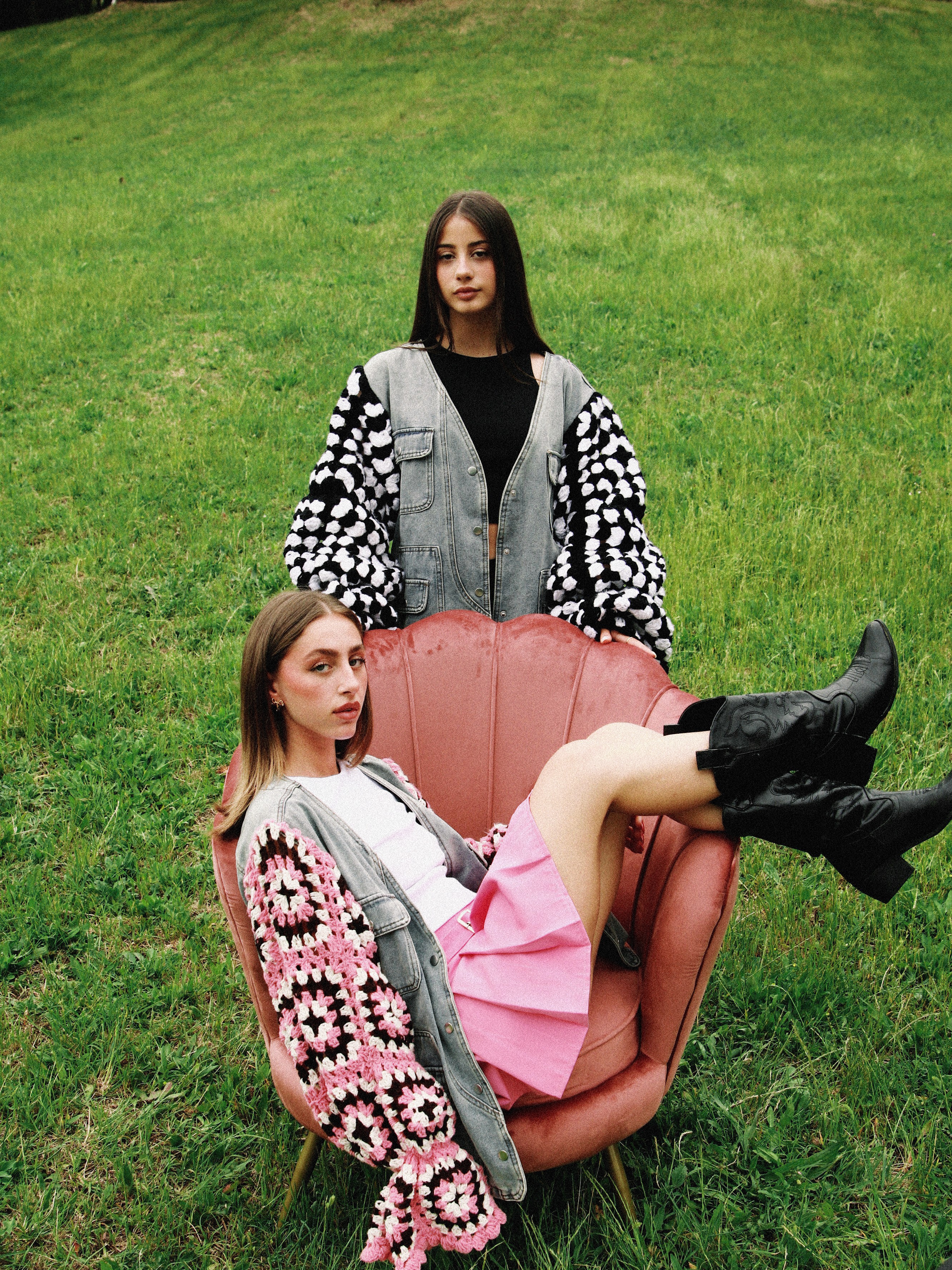 Girls lying on a skate park