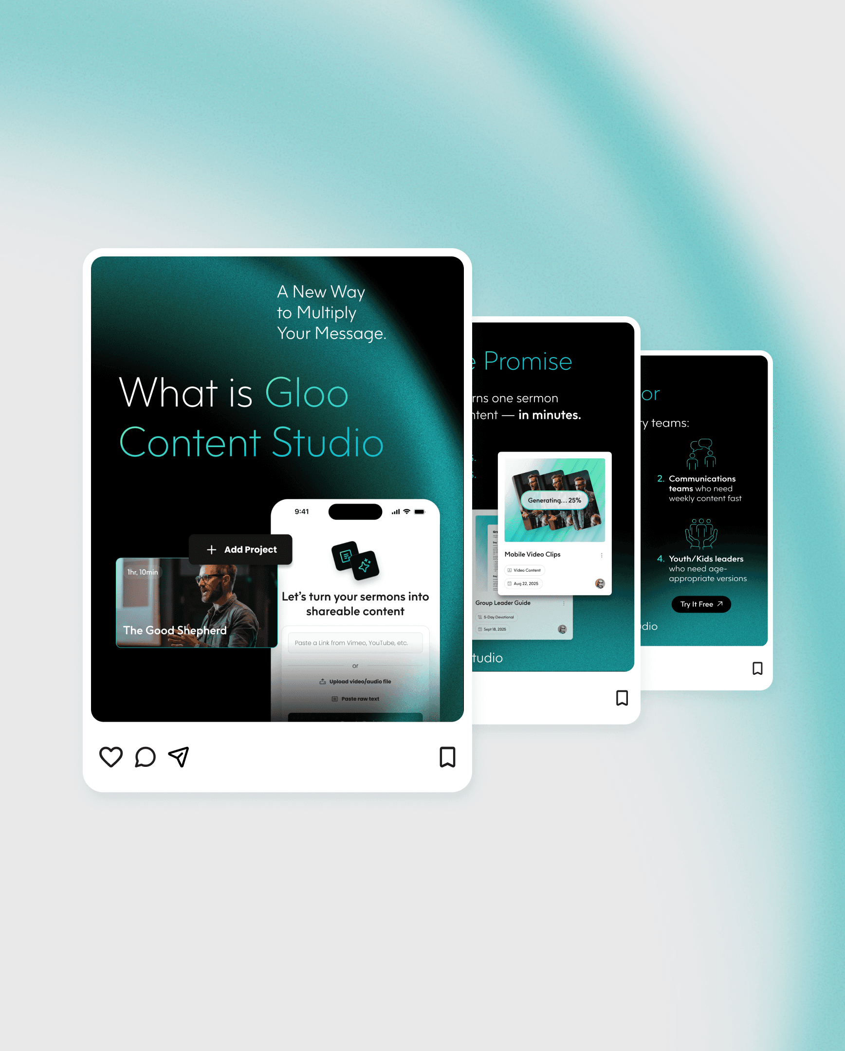 Gloo social media posts